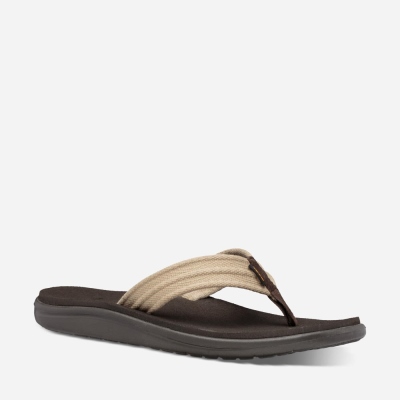 Teva Men's Voya Canvas Flip Flops Sale NZ (STHEA-7283)